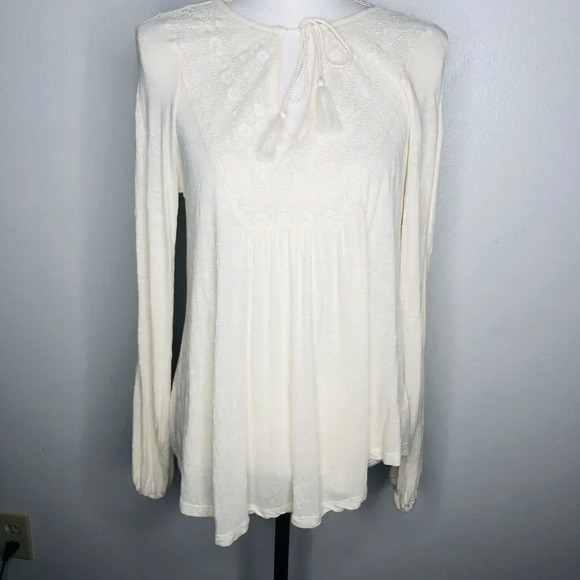 Jessica Simpson Medium White Sheer Embroidered - Picture 3 of 12